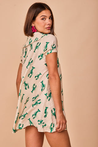 Candas Green Short Dress