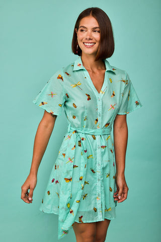 Vestido Corto Lastres Menta