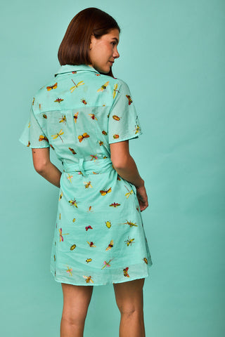 Vestido Corto Lastres Menta