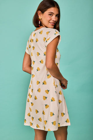 Luanco Gelbes kurzes Kleid