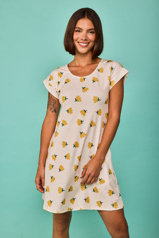 Luanco Gelbes kurzes Kleid