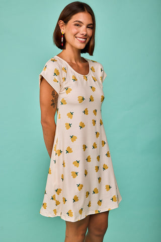 Luanco Gelbes kurzes Kleid