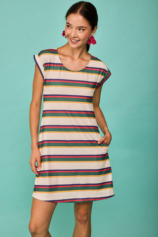 Vestido Corto Luanco Rayas