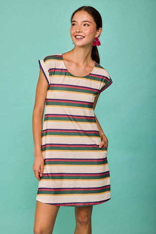 Vestido Corto Luanco Rayas