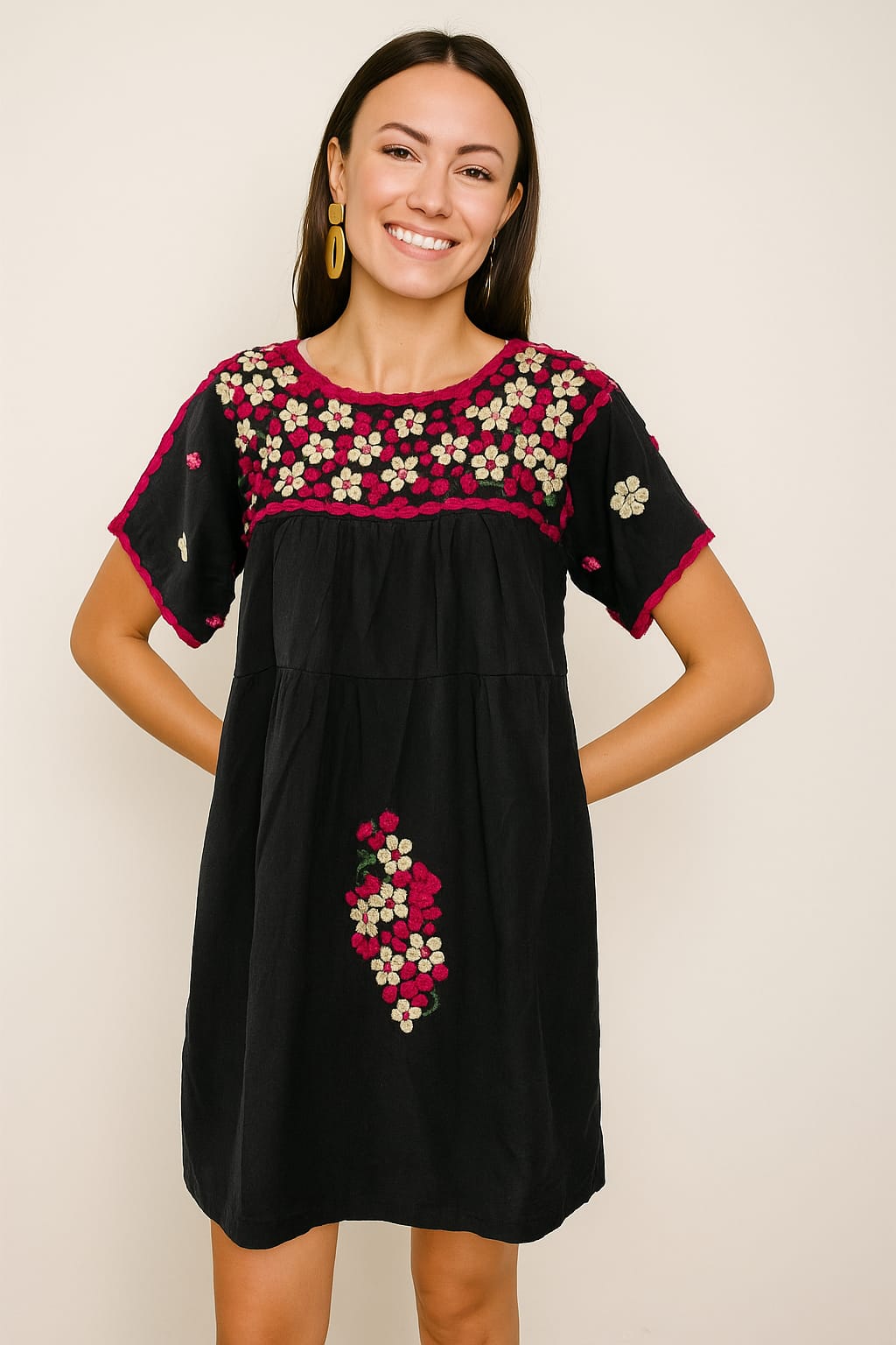 Kurzes grünes Tossa-Kleid