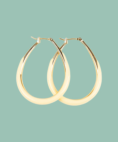 Pendientes Aros Ovalados de color