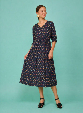 Dione LONG dress butterflies