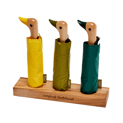 Multipack of 6 Original Duckhead umbrellas in forest green, olive and yellow