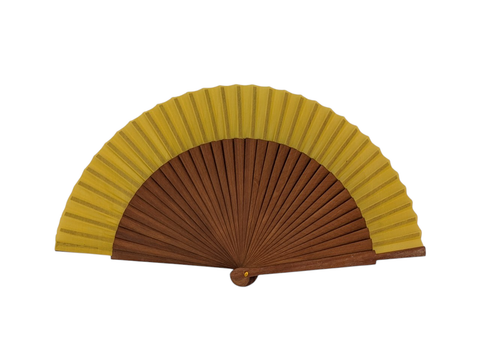 Abanico liso paisaje medio | Handmade Fans 23 cm