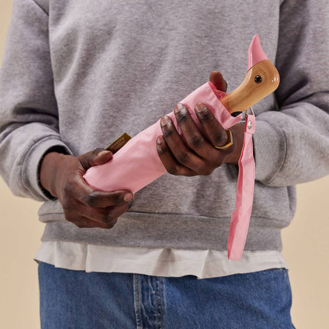 Original Duckhead Kompakt-Regenschirm, umweltfreundlich, Altrosa