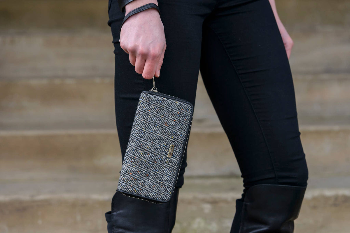 Wool and PU Leather Wallet 01