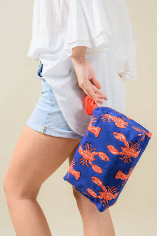 Bolsa para artículos de tocador con estampado de langosta