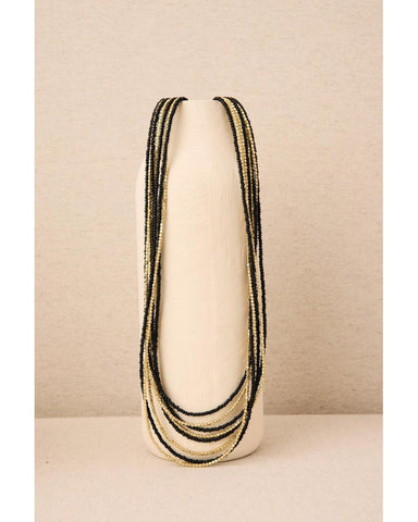 Collar largo abalorios muchas vueltas