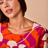 Camisa Puntal Flor Fúcsia