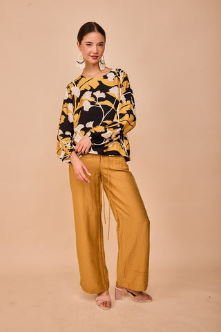 Black Flower Pointed Shirt