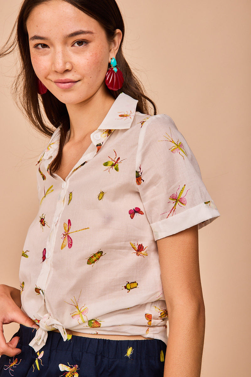 Camisa Somo Blanca Insectos