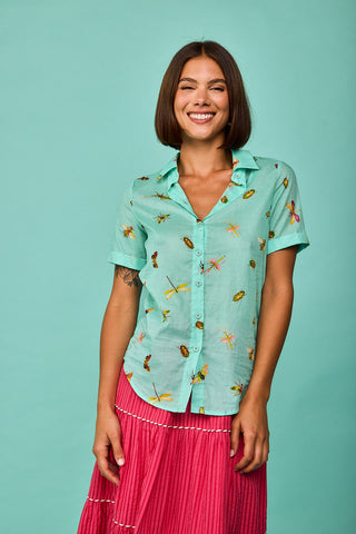 Camisa Somo turquesa Insectos