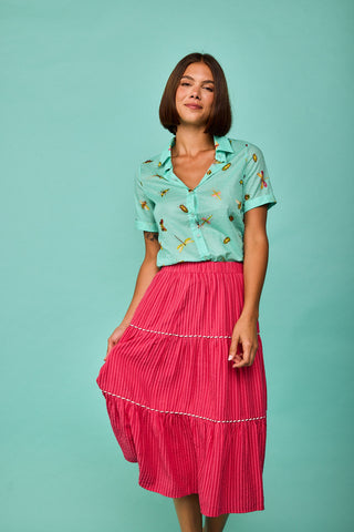 Camisa Somo turquesa Insectos