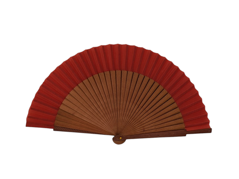 Abanico liso paisaje medio | Handmade Fans 23 cm