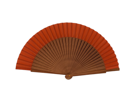 Abanico liso paisaje medio | Handmade Fans 23 cm