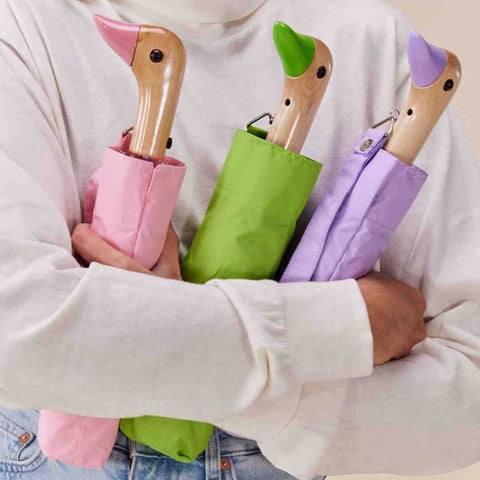 Original Duckhead Kompakt-Regenschirm, umweltfreundlich, Altrosa