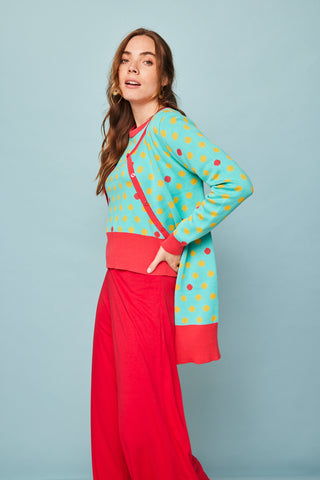 Turquoise Butterfly Long Jacket