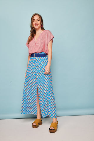 Blue Palm Tree Skirt