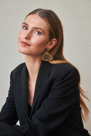 Damenmütze mit Klappe aus 100 % Wolle, Größe 31