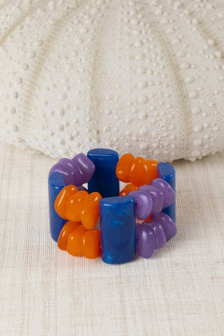 Colored resin bracelet