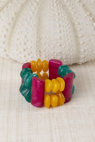 Colored resin bracelet