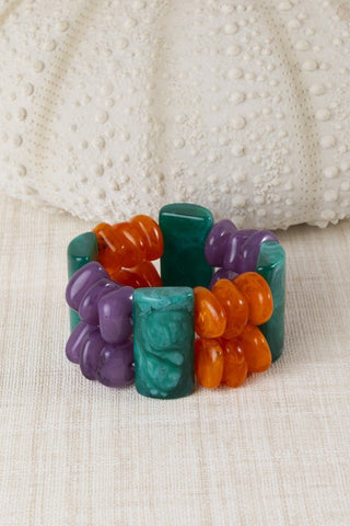 Colored resin bracelet