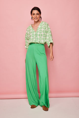 Green Relaxed Pants