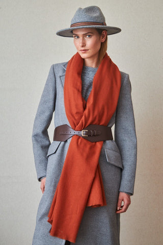 Damenmütze mit Klappe aus 100 % Wolle, Größe 31