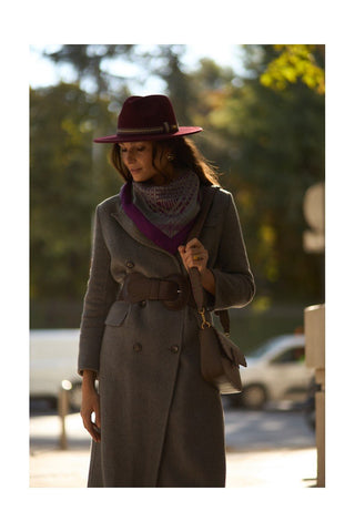 Damenmütze mit Klappe aus 100 % Wolle, Größe 31