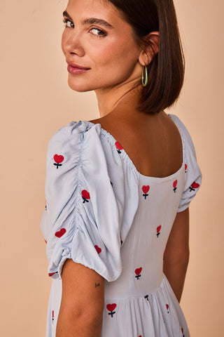Vestido Berro Corazón Bordado
