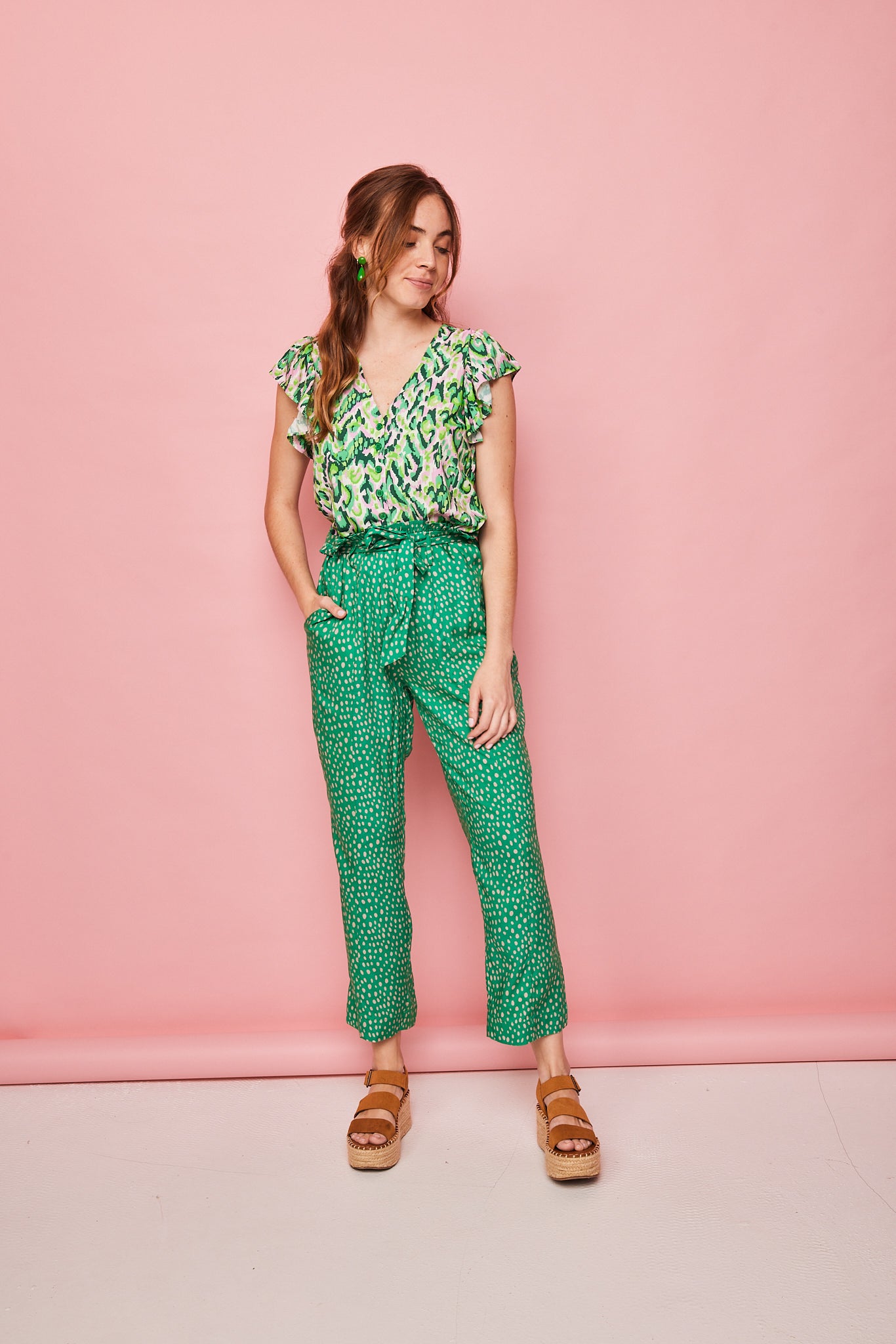 Green Travel Pants