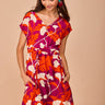 Robe courte Luarca fuchsia