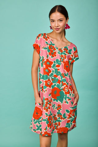 Vestido Corto Luarca Rosa