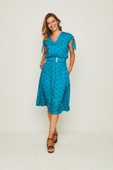 Vestido MIDI BESOS AZUL