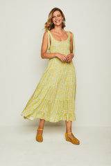 Vestido largo CHICLE AMARILLO