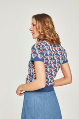 Chaqueta Regaliz Azul geo