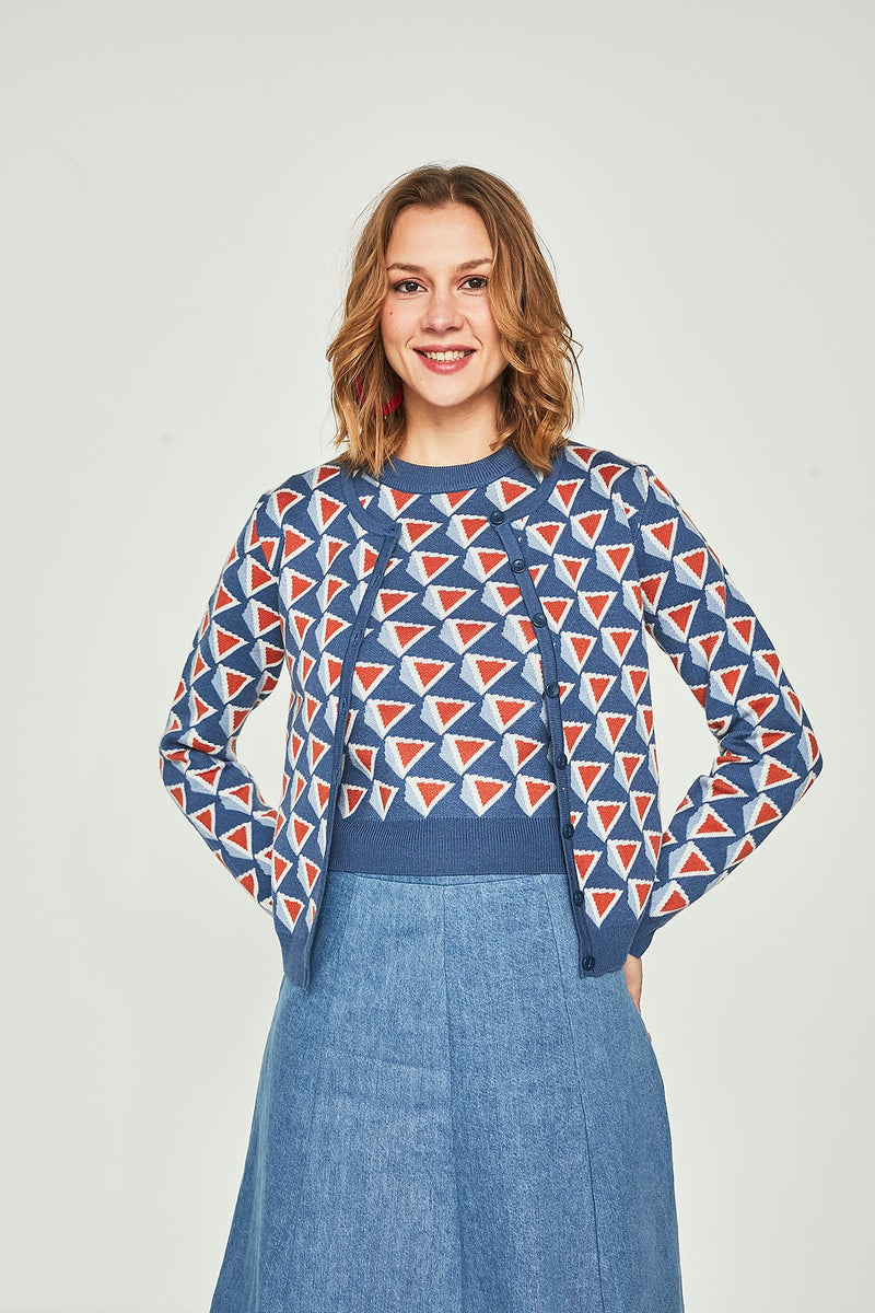 Chaqueta Regaliz Azul geo