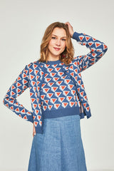 Chaqueta Regaliz Azul geo