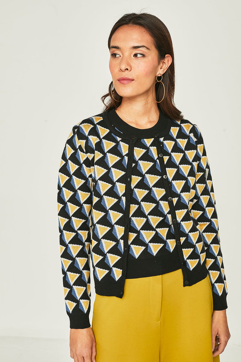 Chaqueta Regaliz negro geo