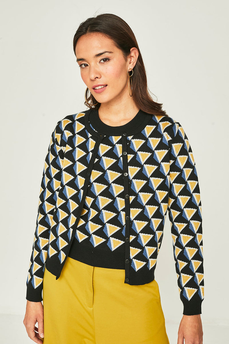 Chaqueta Regaliz negro geo