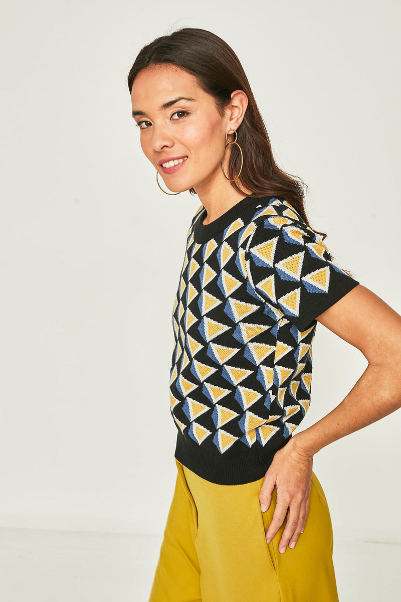 Chaqueta Regaliz negro geo